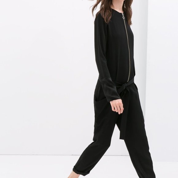 Zara Pants & Jumpsuits Zara Black Jumpsuit Poshmark